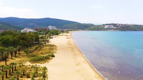 aerial view of empty beach