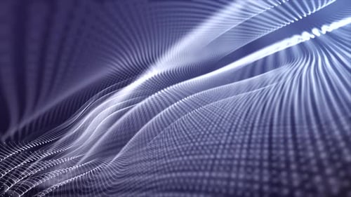 Particles Wave Background Night Blue