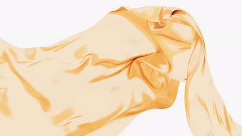 Elegant Flowing Golden Fabric Abstract Animation Background