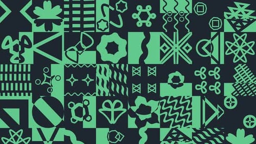 Animated Abstract Geometric Shapes Seamless Loop Background