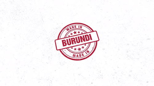Made In Burundi Rubber Stamp