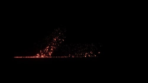 Horizontal Fiery Sparkle Line Reveal Animation