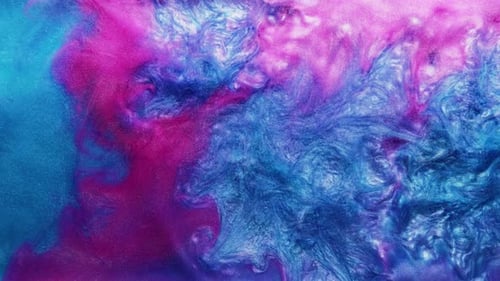 Abstract Swirling Colors of Teal, Blue, and Pink