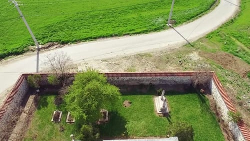 Vue aérienne de la tour du sultan Murad, Kosovo