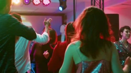 Diverse People Doing Dance Moves at Club