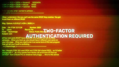 Two Factor Authentication Required On Hacking & Error Message Digital Screen Message On Computer