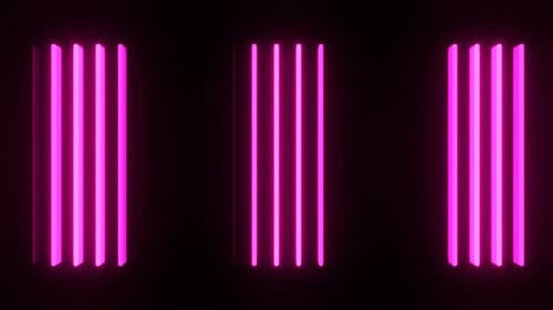 Pink Vertical Led Panels With Transitional Light Background Vj Loop In 4K