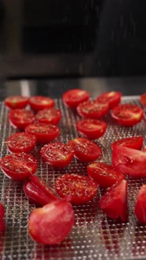 Chef prepares vegetables for dehydration