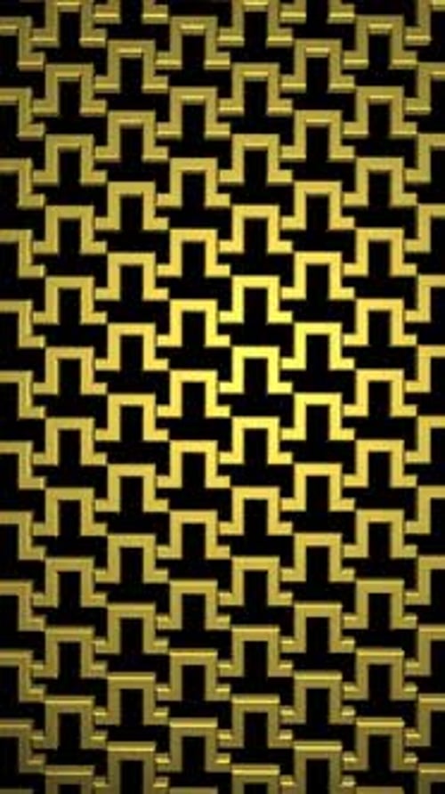 Seamless Looping 3D Golden Geometric Pattern Background