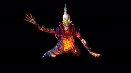 Punk Skeleton VJ Loop