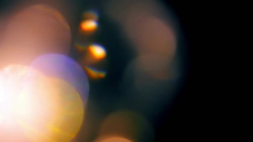 Amber Bokeh Light Leaks Abstract Background