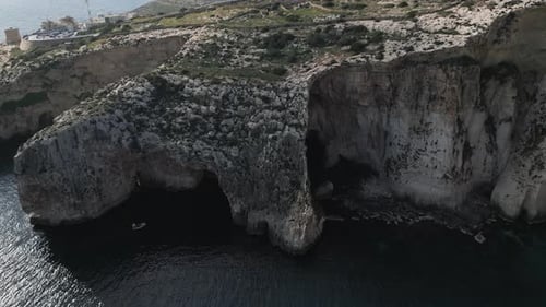 Malta - Mediterranean travel destination, cliffs near Xlendi Bay on Gozo
