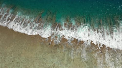 Bora Bora French Polynesia Circa-2018. Locked Off Aerial View Of