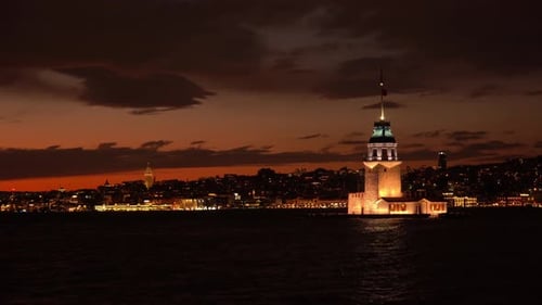 Maiden's tower view after sunset