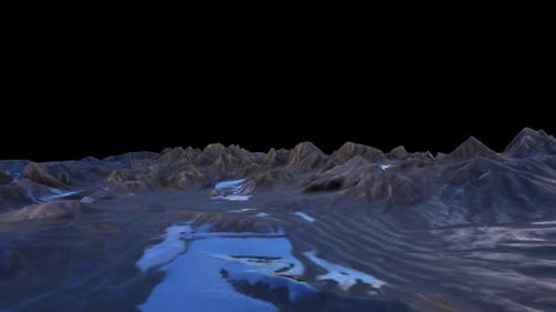Cinematic Mountains Landscape On Alpha Channel 4K