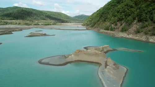 Aerial View of an Opencast Mine Toxic Leaks in Abandoned Tailing Dam An Industrial Waste Disposal