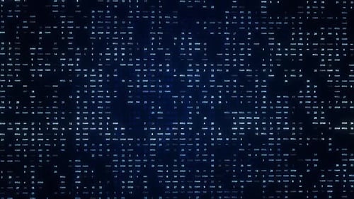 Stream of binary matrix code on the screen. numbers of the computer matrix