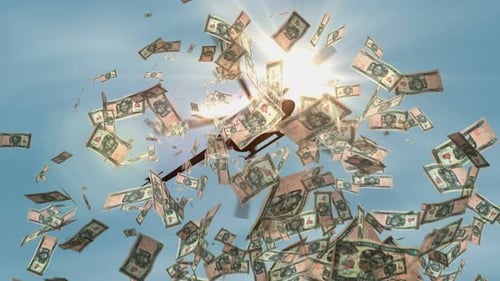 Eritrea 20 Nakfa banknotes helicopter money dropping