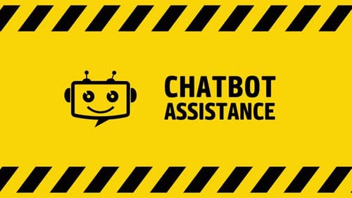 Flat Design Chatbot Assistance Icon Motion Graphic