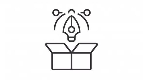 Animação da linha de design de produto