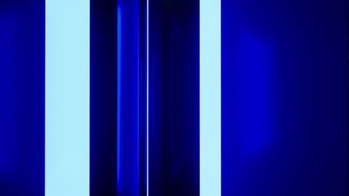 Vertical Blue Neon Light Bars Moving Background