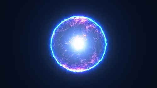 Abstract Plexus Energy Sphere. Plasma ball and energy orb.