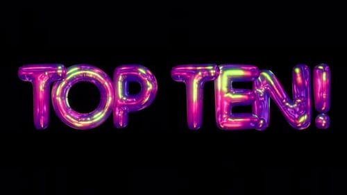 Irisierende Top-Ten-Bildunterschrift