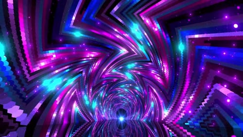 Neon Lights Hallway