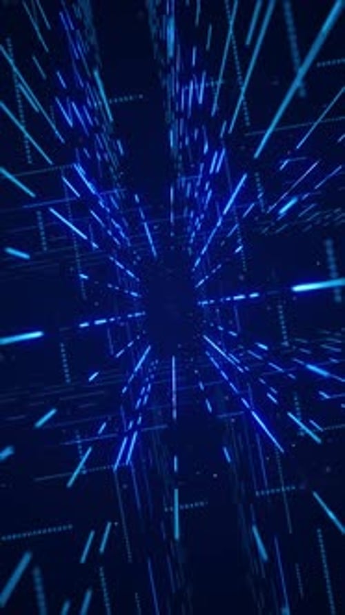 Digital Data Stream Tunnel Loop Background