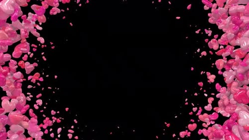 Animated Valentin Hearts Transition 6 From Sides In From Side Out