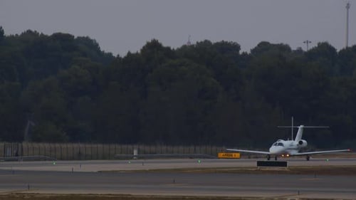 Private Jet Taxiing