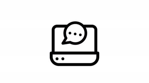 Animated Modern Laptop Communication Icon