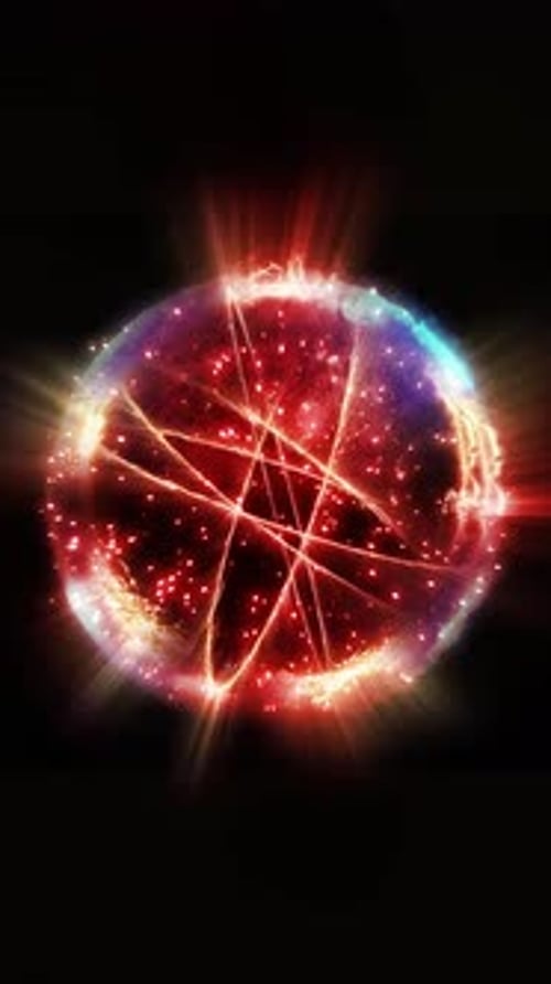 Glowing Digital Globe with Abstract Grid and Light Rays