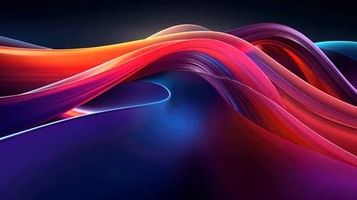 Abstract vibrant flowing colors. Dynamic waves of swirling hues
