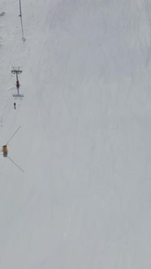 Winter Holidaymakers Overhead View