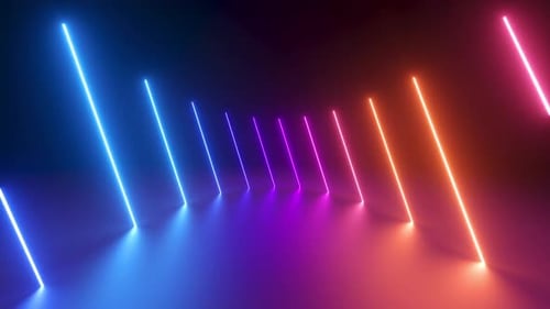 Dynamic Neon Light Rays Loop Animation