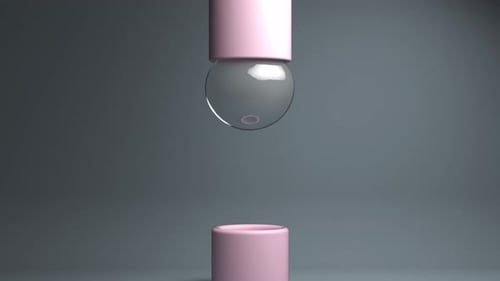 3D Loop Satisfying Bubbles Animation