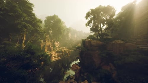 Serene River Reflection with Lush Surrounding Hillscape Scene