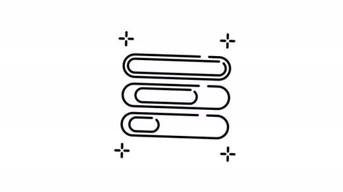 Three progress bars with different levels of completion line art animation video