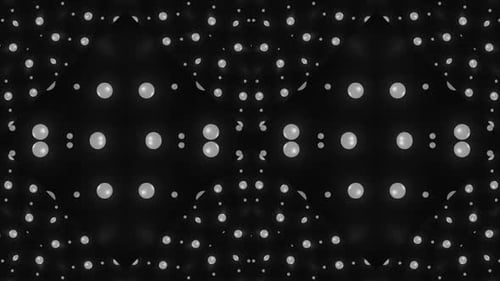 Las luces y esferas pulsantes abstractas oscuras crean un fondo de movimiento dinámico