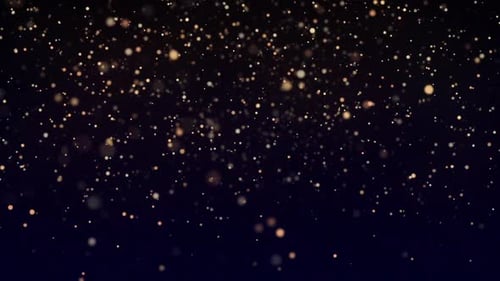 Golden Shimmering Particles Falling Elegant Background