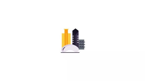 Animación de iconos de la ciudad de Chicago