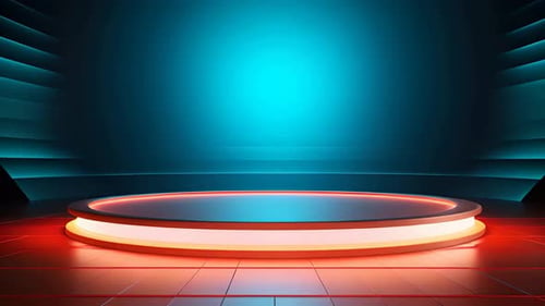 Futuristic 3D Podium Stage for Product Showcase Reveal