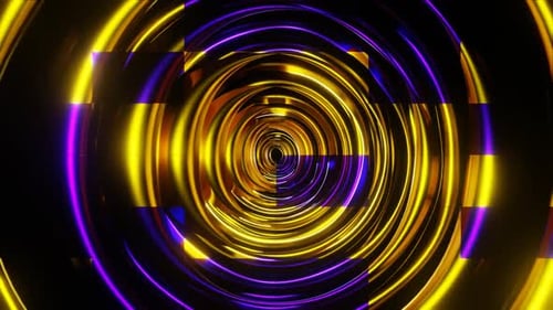 Purple And Gold Floating Circles Background Vj Loop In HD