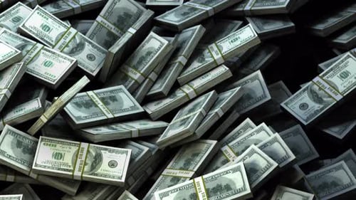 Financial Elegance - Hyper-Realistic Dollar Note Stack 4K Animation