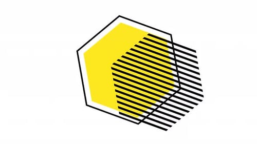 Modern Flat Design Hexagon Stripe Reveal Animation