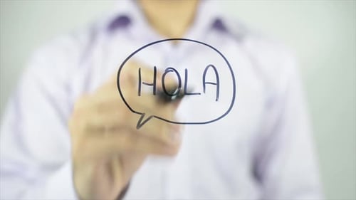 Hola, Writing on Screen