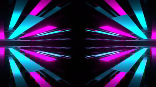Cyan And Pink Neon Magic Alley Background Vj Loop In 4K