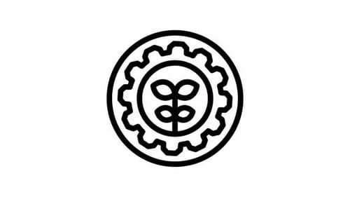 sustainability line icon animation