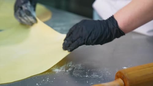 Delicious bakery making deserts. Sweet tasty confectionery cooking.